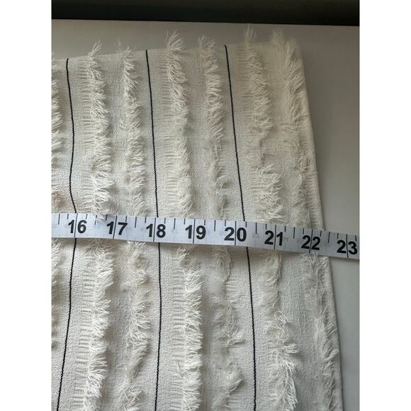 Maeve Anthropologie Sz 6‎ Quinn Cream Fringe Textured Cami Tank Top Square Neck - Picture 8 of 12